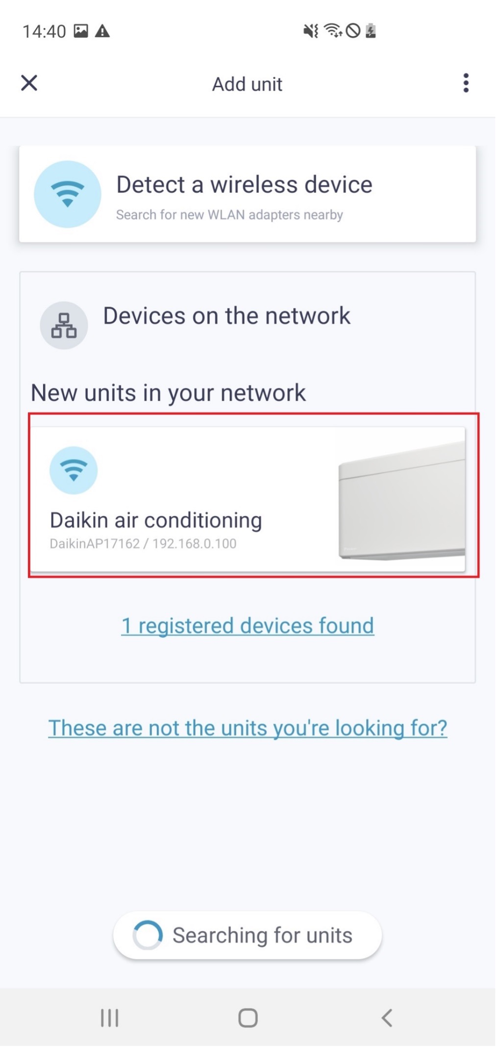 ONECTA transfert depuis Daikin Online Controller